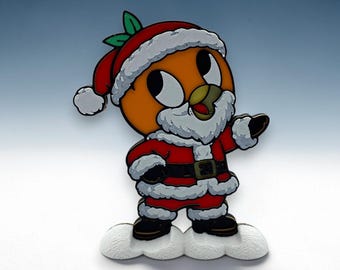 Orange Bird as Santa Claus Christmas Decoration 3d Printed