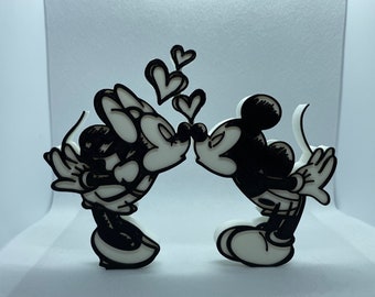 Mickey and Minnie Timeless Love Sketch Standing Decoration 3d Printed