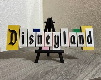 Disneyland Marquee Sign Decoration Photo Prop Topper 3d Printed