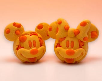 Mickey and Minnie Pumpkin Chip Cookie Decorations 3d Printed