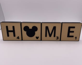 Board Game Style Hidden Mickey Home Sign 3d printed