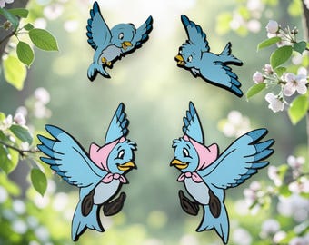 Disney Style Blue Bird Wall Decorations 3d Printed