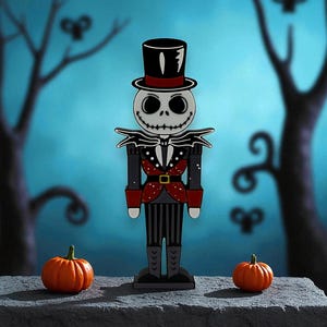 Jack Skellington Christmas Nutcracker Decoration 3d Printed
