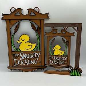 Snuggly Duckling Hanging or Standing Sign 3d Printed