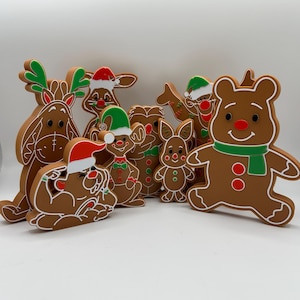 Winnie the Pooh and Friends Gingerbread Decorations 3d Printed