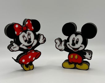 Cute Little Mickey or Minnie Mouse Standing Decorations 3d Printed