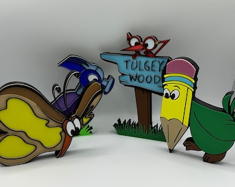 Alice in Wonderland Woodland Creature Decorations 3d Printed