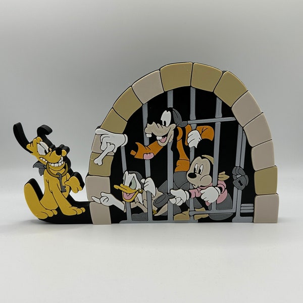 Mickey, Donald, Goofy and Pluto Pirates of the Caribbean Decoration 3d Printed