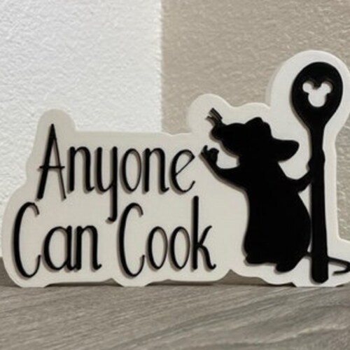 Anyone Can Cook Sign Etsy