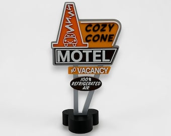 Cozy Cone Motel Road Sign Decoration 3d Printed