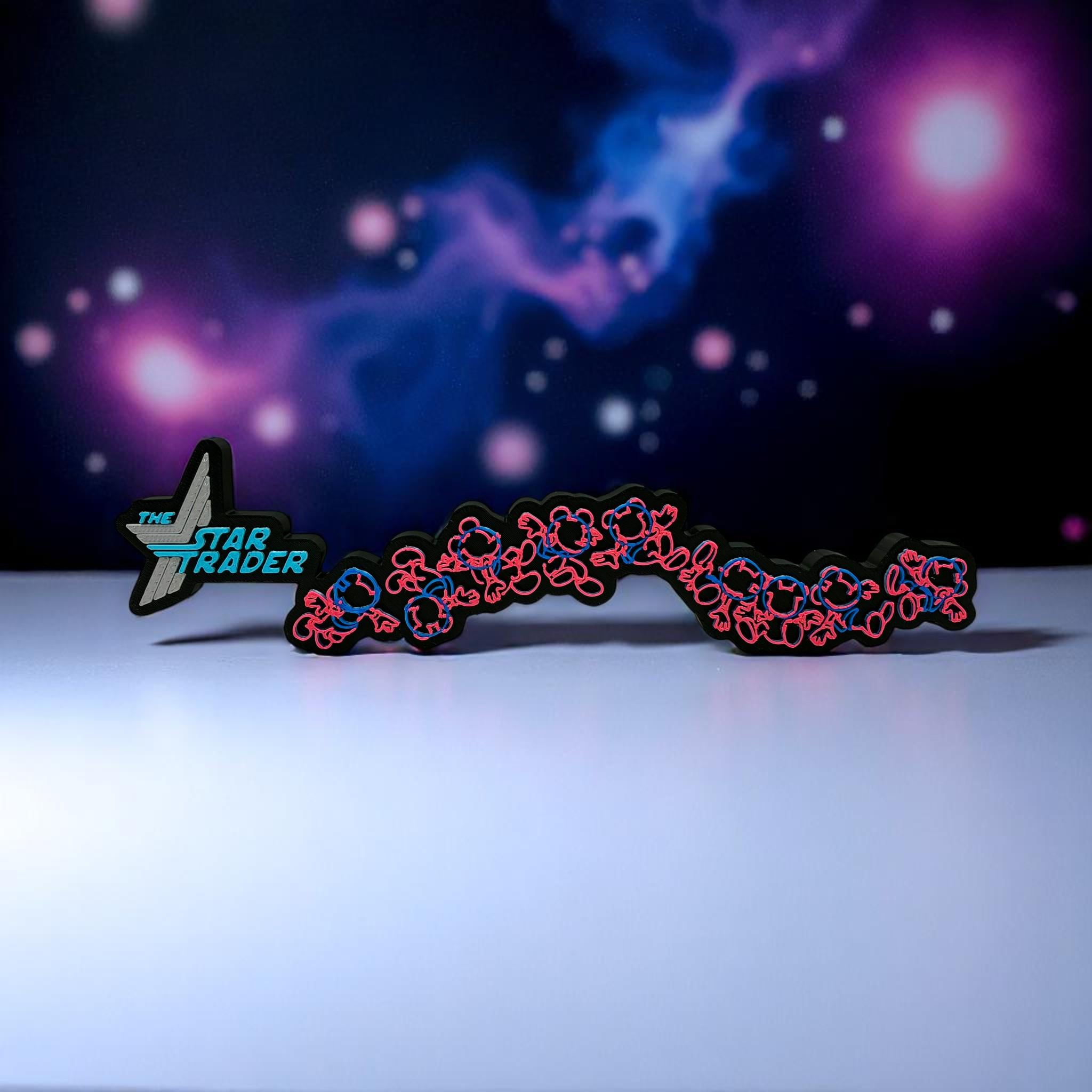 WONDROUS STARS ミッキーLEDアートボード Star Traders Neon Mickey Spacemen Decoration 3d Printed - Etsy