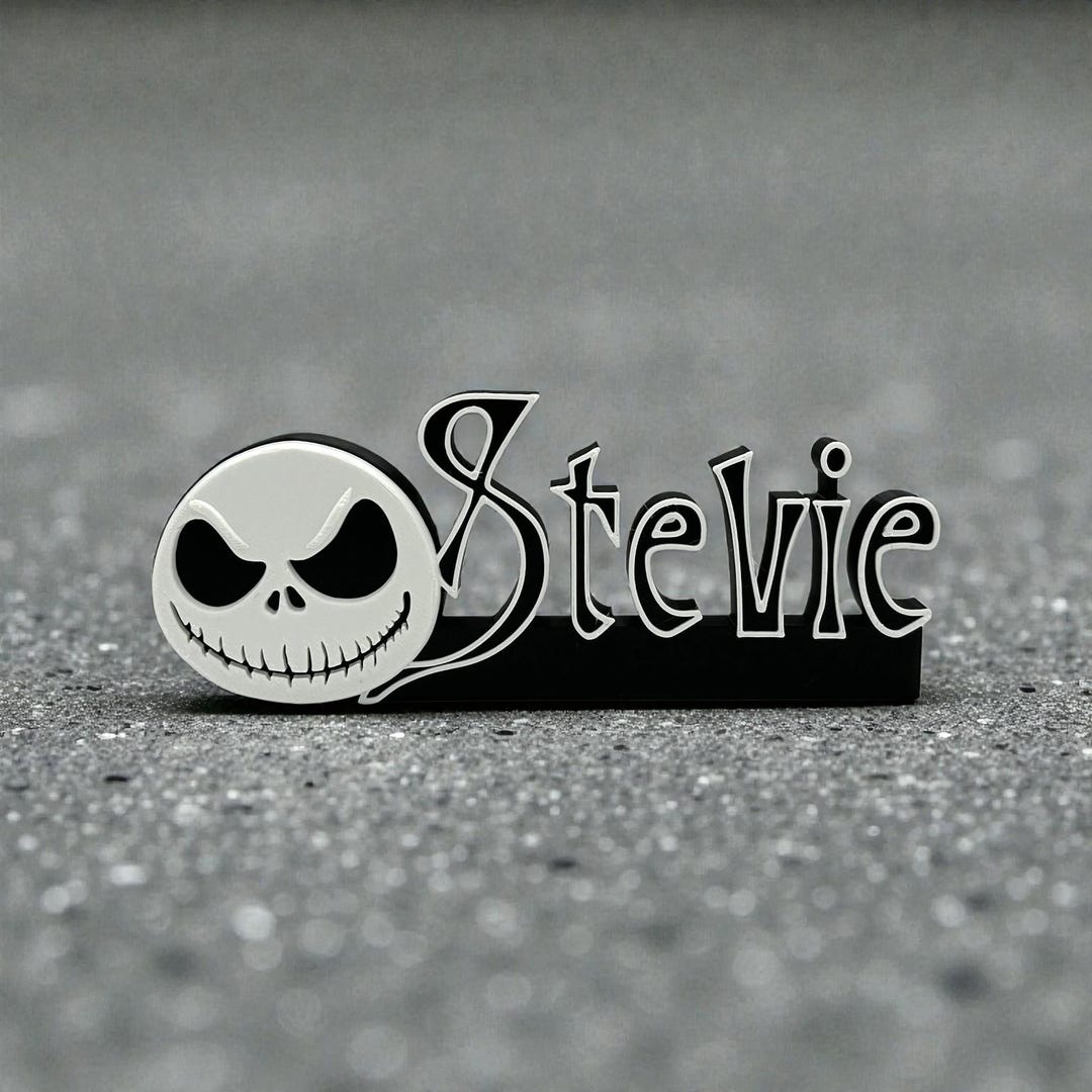 Nightmare Before Christmas Styled Name Plate 3d Printed - Etsy