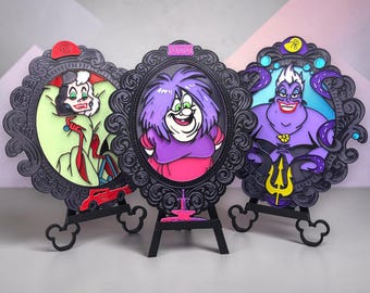 Disney Villain Frame Decorations 3d Printed