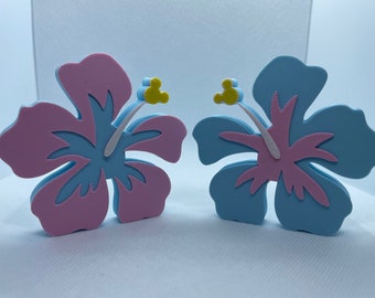 Hidden Mickey Tropical Flower Styled Tiered Tray Decorations - Etsy