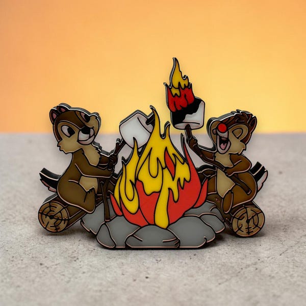 Chip n Dale Campfire Fun Standing Decoration 3d Printed