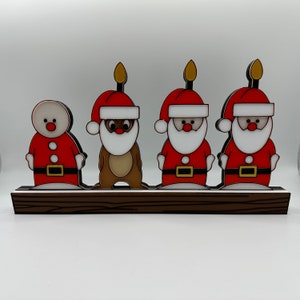 Pluto's Christmas Tree Dale and Santa's standing mantle Decoration 3d Printed