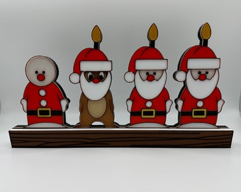 Pluto&#39;s Christmas Tree Dale and Santa&#39;s standing mantle Decoration 3d Printed