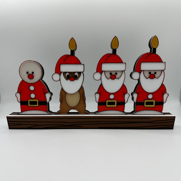 Pluto's Christmas Tree Dale and Santa's standing mantle Decoration 3d Printed
