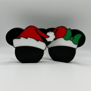 Mickey or Minnie Mouse Santa Hat Decoration 3d Printed
