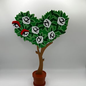 Alice in Wonderland Heart Rose Tree Decoration 3d Printed