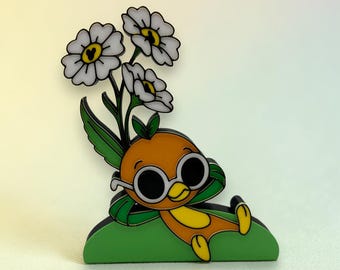 Orange Bird Summertime Sun Soak Decoration 3d Printed