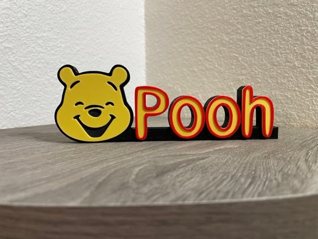 Personalized Winnie the Pooh Styled Name Plate Etsy