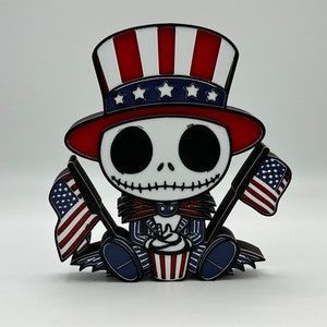 Jack Skellington Patriotic 4th of July Decoration 3d Printed
