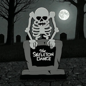 Disney The Skeleton Dance Standing Tombstone Decoration 3d Printed