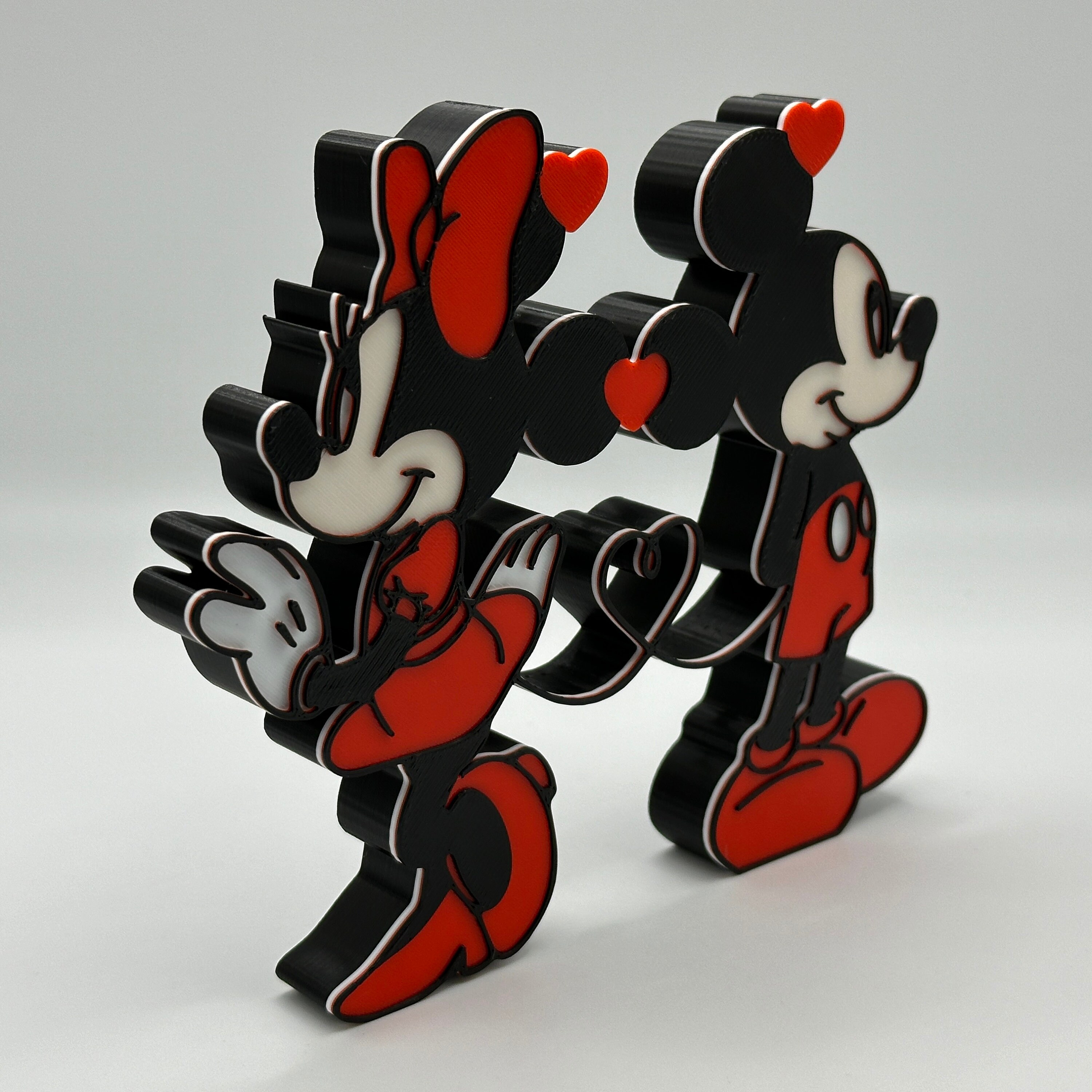 Mickey and Minnie Mouse Heart Tail Valentine
