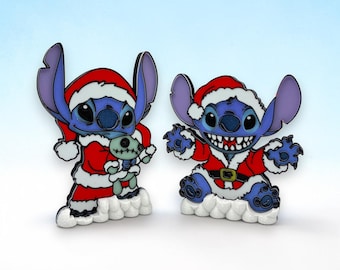 Santa Stitch Christmas Figure Decorations 3d Printed
