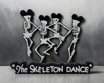 The Skeleton Dance in Mickey Ears Decoration 3d Printed