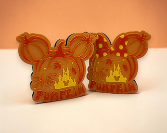 Mickey or Minnie Hello Pumpkin Decorations 3d printed