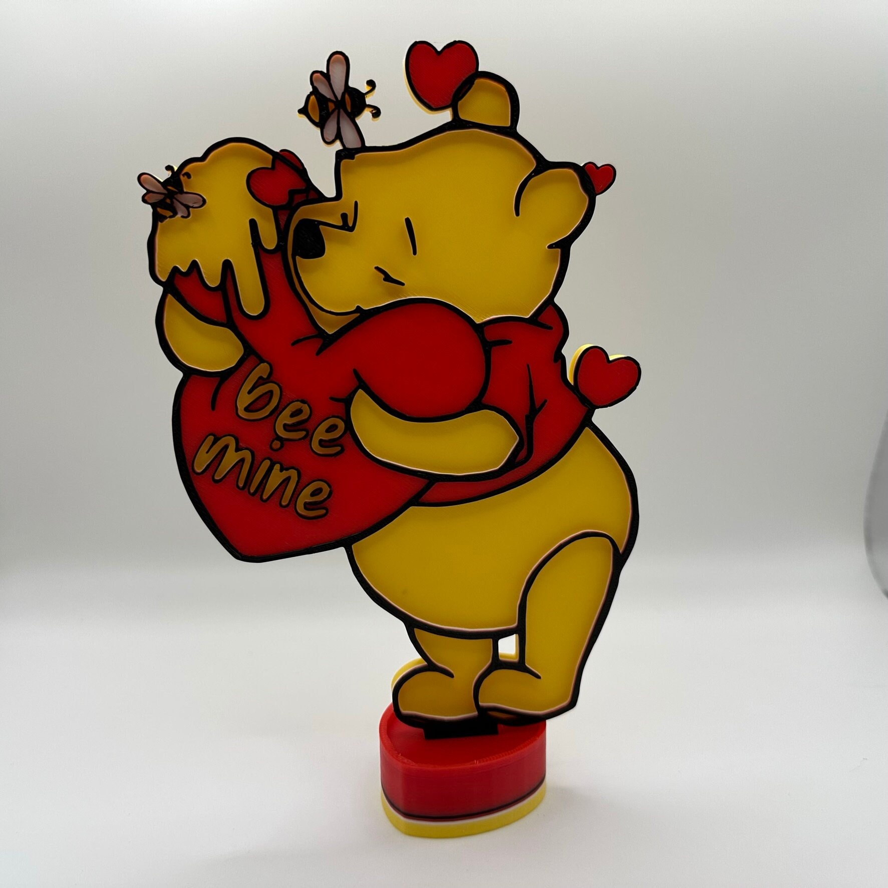 Décoration de la Saint-Valentin mignonne avec Winnie l'ourson Bee Mine  imprimée en 3D -  France
