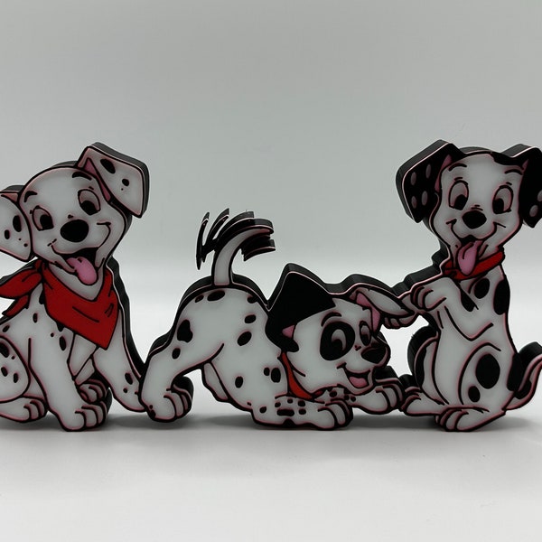 101 Dalmatians Puppy Trio Shelf Decoration 3d Printed