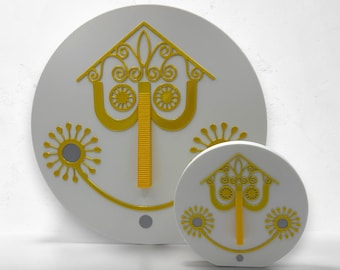 It's A Small World Clock Face "Sherman" Decoration 3d Printed