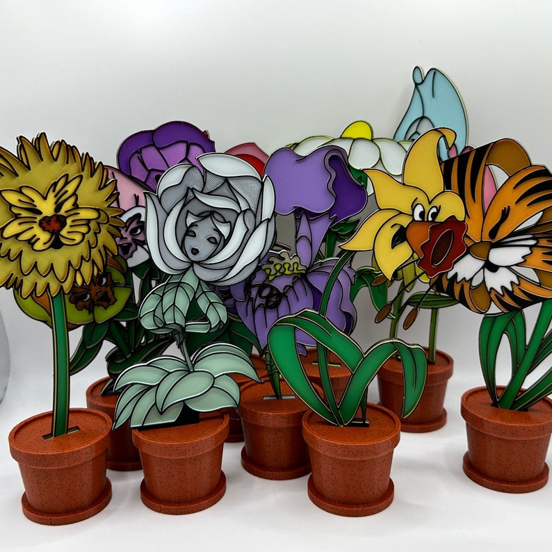 Disney's Alice in Wonderland Flower Decorations 3d Printed 9 options Available All 9