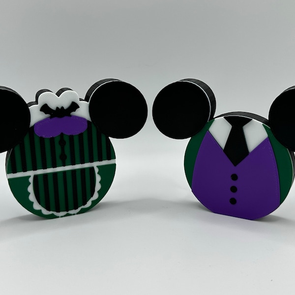 Mickey or Minnie Ear Ghost Host Tiered Tray Decorations 3d Printed