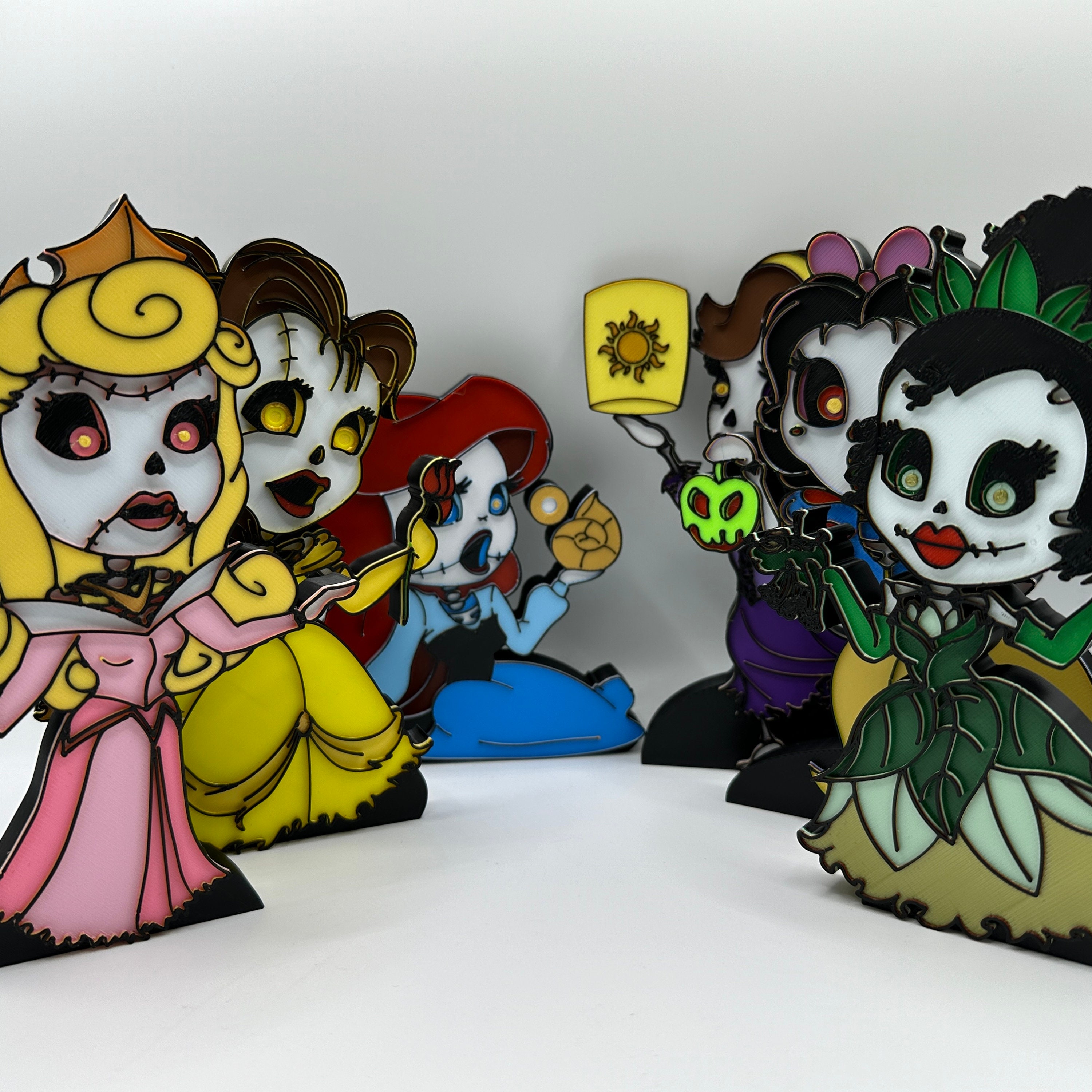 Spooky Disney Princess Halloween Decorations 3d Printed - Etsy