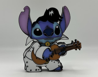 Stitch dressed as The King decoration 3d printed