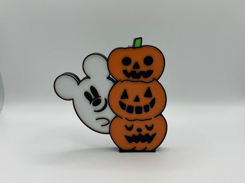 Mickey Park Hopping Ghost's Tiered Tray Decorations 3d Printed Peek A Boo Ghost