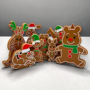 Winnie the Pooh and Friends Gingerbread Decorations 3d Printed