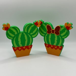 Mickey or Minnie Cactus Tiered Tray Decorations 3d Printed