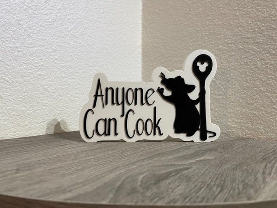 Anyone Can Cook Remy Ratatouille Standing Sign Etsy