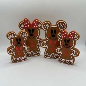 Mickey and Minnie Mouse Gingerbread Family Decorations 3d Printed