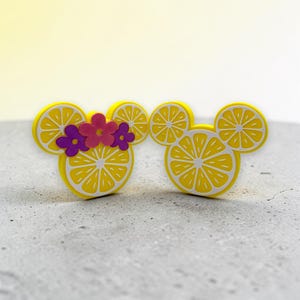 Mickey or Minnie Lemon Themed Tiered Tray Decorations 3d Printed