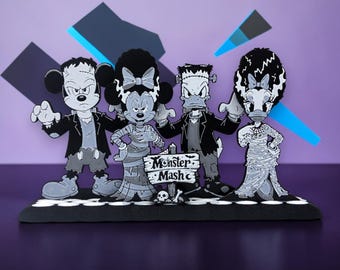 Mickey and Friends Monster Mash Halloween Scene 3d Printed