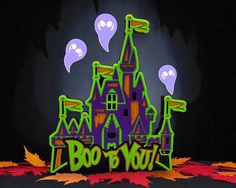 Disney Boo To You! Halloween Castle Decoration 3d Printed