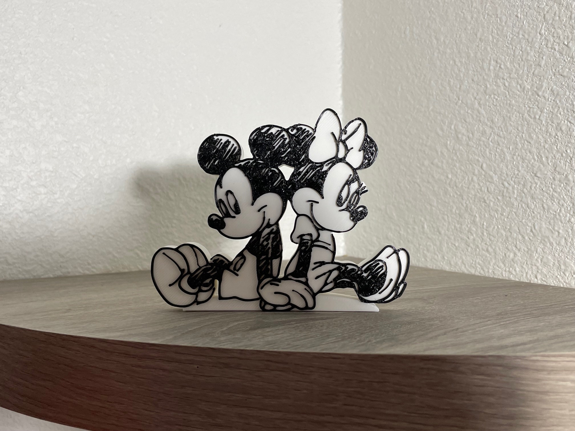 - and Sketch Minnie Decoration Standing Sitting 3d Etsy Printed Mickey