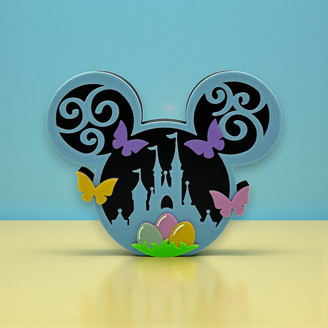 Disney Springtime Castle Mickey Ear Decoration 3d Printed - Etsy