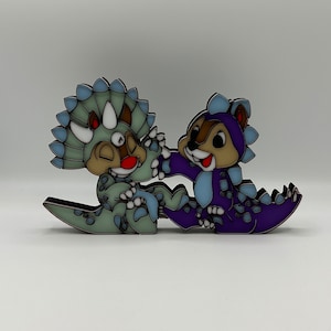 Chip n Dale Dinoland Themed Standing Decoration 3d Printed
